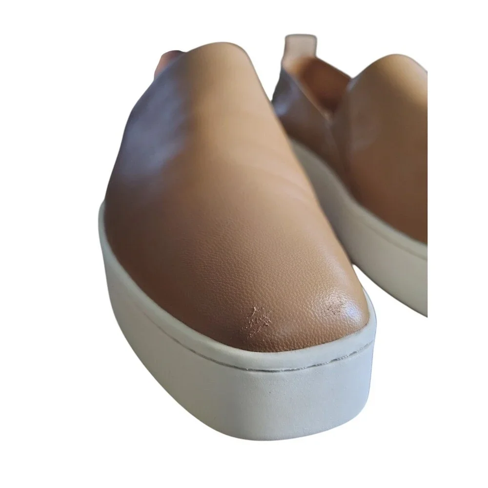 Vince Leather Saxon 2 Camel White Women’s Shoes Flats Slip On Size 9.5 Shoe   55